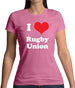 I Love Rugby Union Womens T-Shirt