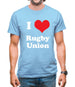 I Love Rugby Union Mens T-Shirt