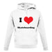 I Love Skateboarding unisex hoodie