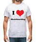 I Love Skateboarding Mens T-Shirt