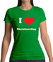 I Love Skateboarding Womens T-Shirt