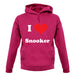 I Love Snooker unisex hoodie
