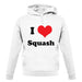 I Love Squash unisex hoodie