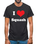 I Love Squash Mens T-Shirt