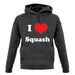 I Love Squash unisex hoodie