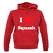I Love Squash unisex hoodie