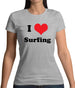 I Love Surfing Womens T-Shirt