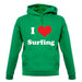 I Love Surfing unisex hoodie