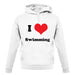 I Love Swimming unisex hoodie