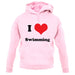I Love Swimming unisex hoodie