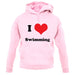 I Love Swimming unisex hoodie