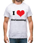 I Love Swimming Mens T-Shirt
