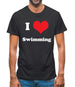 I Love Swimming Mens T-Shirt