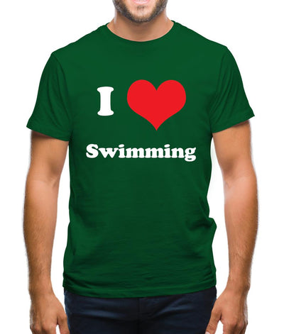 I Love Swimming Mens T-Shirt