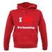 I Love Swimming unisex hoodie