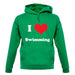 I Love Swimming unisex hoodie