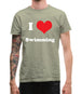 I Love Swimming Mens T-Shirt