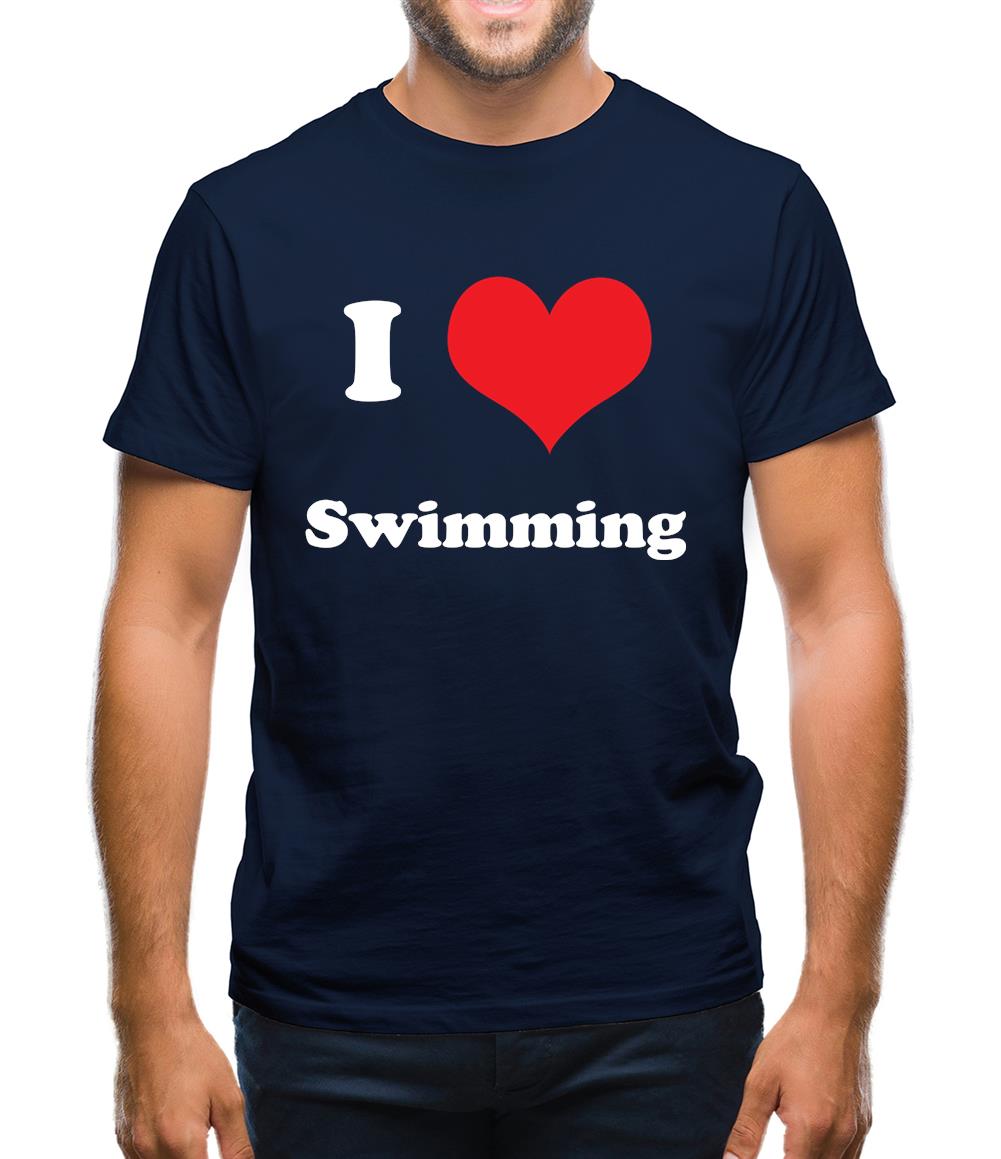 I Love Swimming Mens T-Shirt