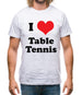 I Love Table Tennis Mens T-Shirt