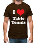 I Love Table Tennis Mens T-Shirt