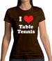 I Love Table Tennis Womens T-Shirt