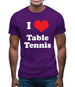 I Love Table Tennis Mens T-Shirt