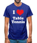 I Love Table Tennis Mens T-Shirt