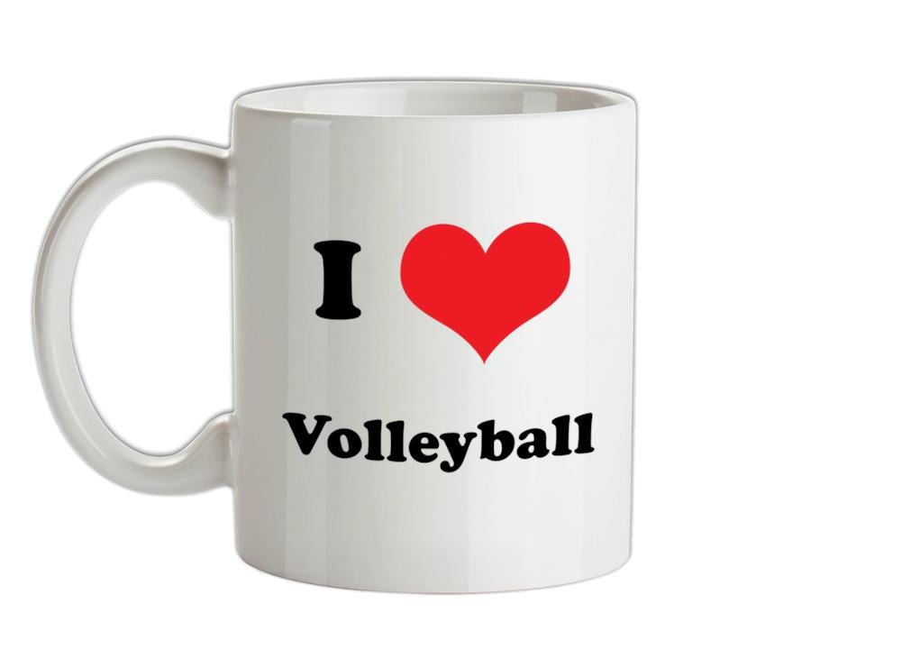 I Love Volleyball Ceramic Mug