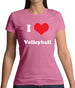 I Love Volleyball Womens T-Shirt