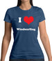 I Love Windsurfing Womens T-Shirt