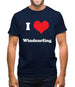 I Love Windsurfing Mens T-Shirt