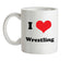I Love Wrestling Ceramic Mug