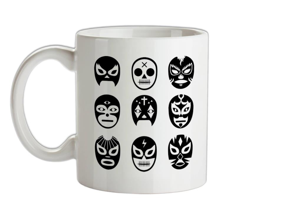 Lucha Masks Ceramic Mug