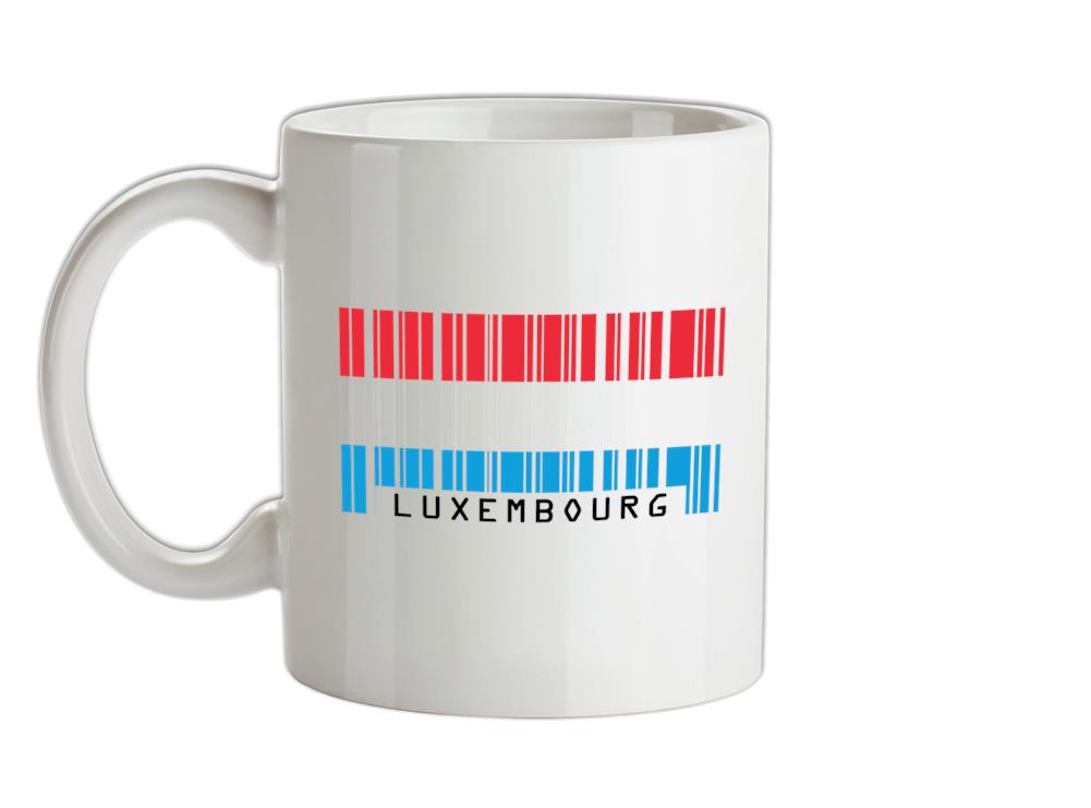 Luxembourg Barcode Style Flag Ceramic Mug