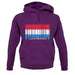 Luxembourg Barcode Style Flag unisex hoodie
