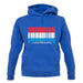 Luxembourg Barcode Style Flag unisex hoodie