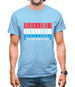 Luxembourg Barcode Style Flag Mens T-Shirt