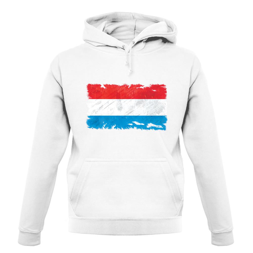 Luxembourg Grunge Style Flag unisex hoodie