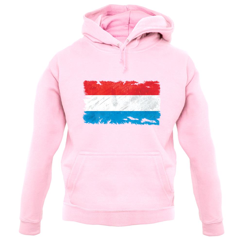 Luxembourg Grunge Style Flag unisex hoodie
