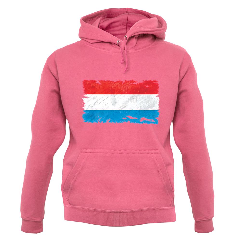 Luxembourg Grunge Style Flag unisex hoodie