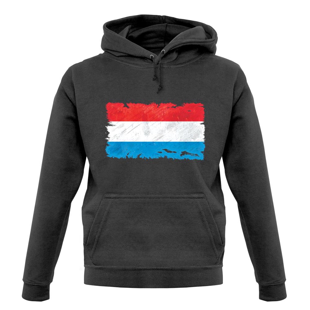 Luxembourg Grunge Style Flag unisex hoodie