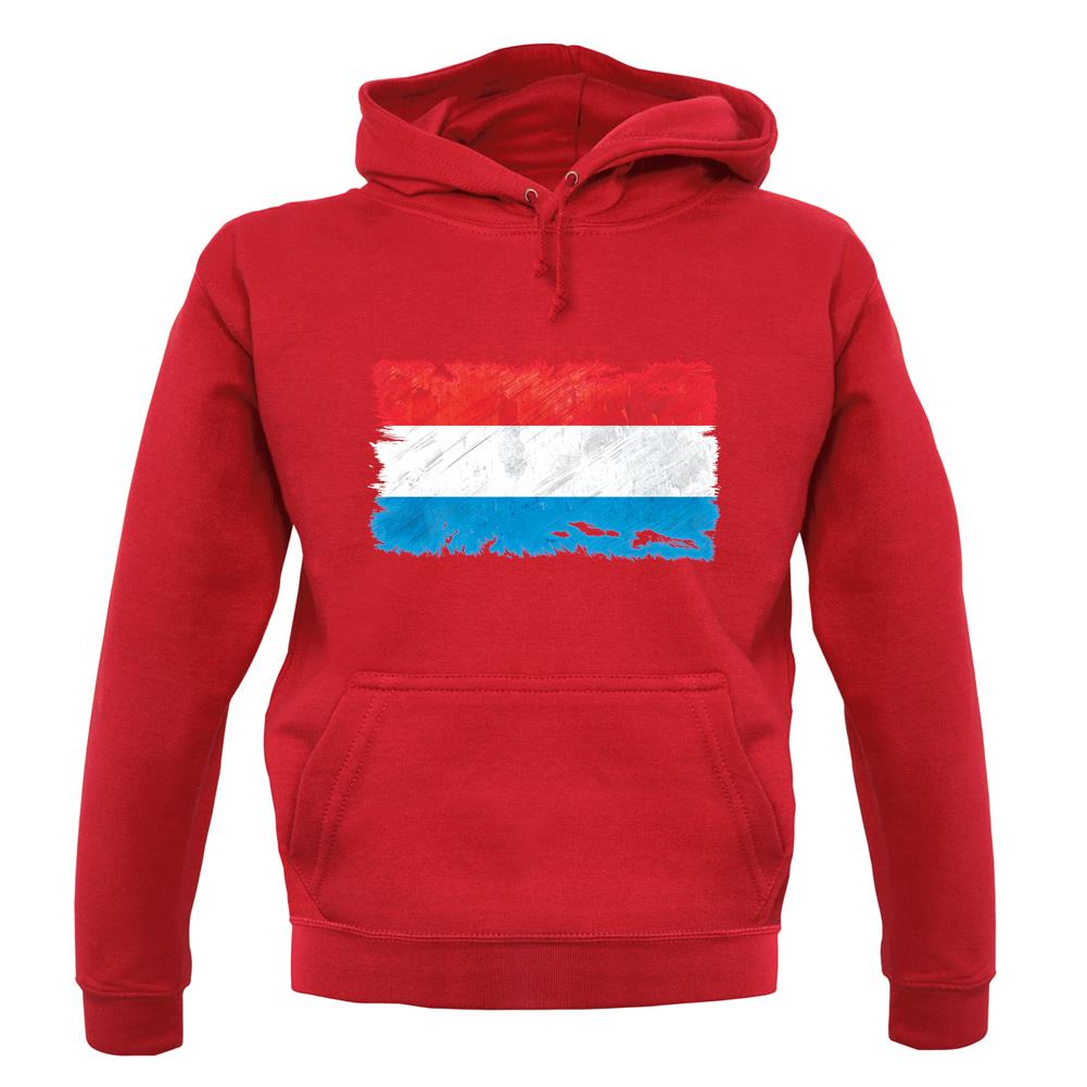 Luxembourg Grunge Style Flag unisex hoodie