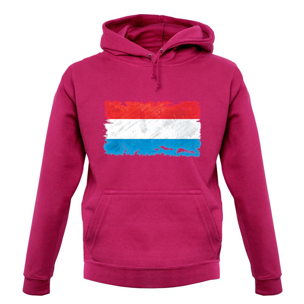 Luxembourg Grunge Style Flag unisex hoodie