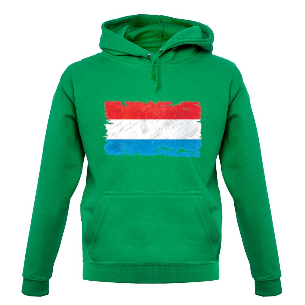 Luxembourg Grunge Style Flag unisex hoodie