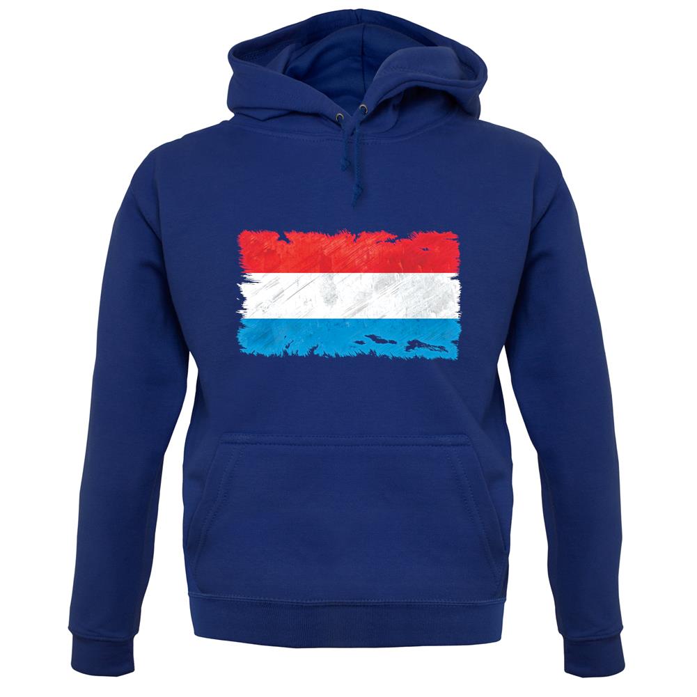 Luxembourg Grunge Style Flag unisex hoodie