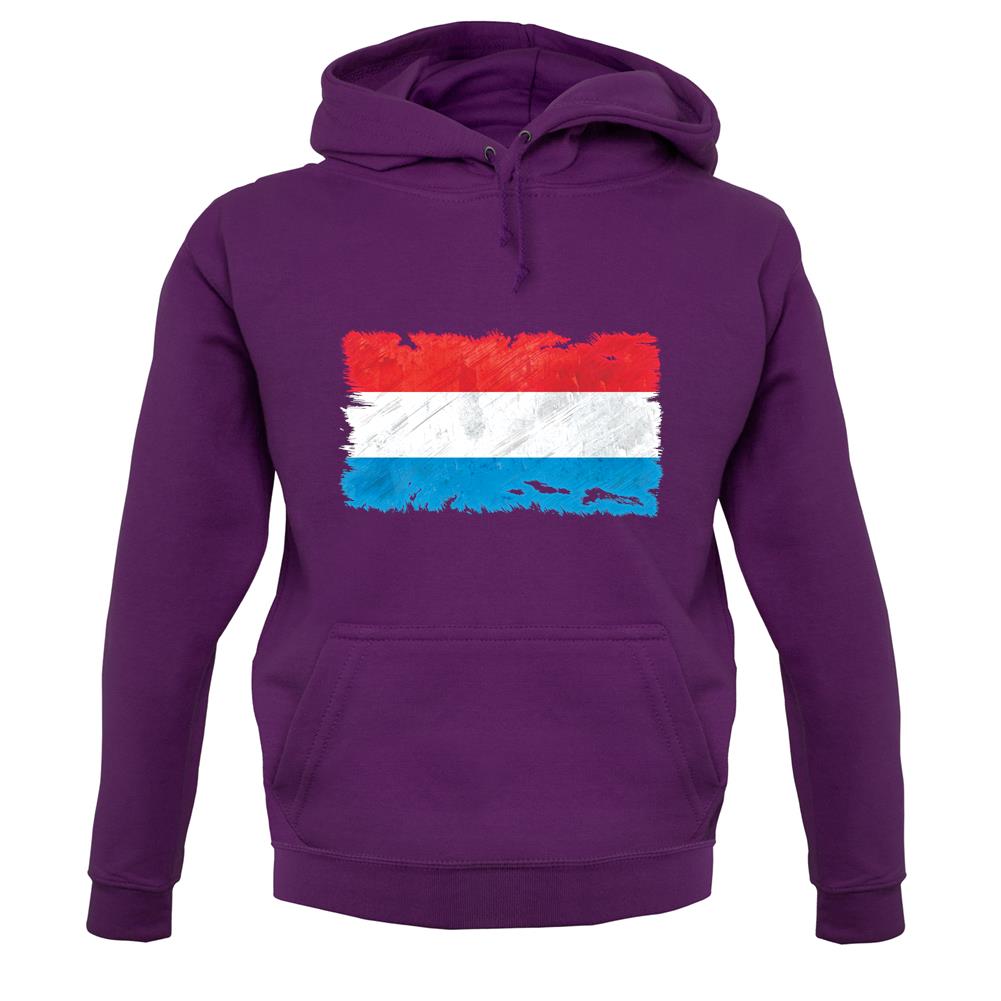 Luxembourg Grunge Style Flag unisex hoodie