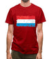 Luxembourg Grunge Style Flag Mens T-Shirt