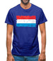Luxembourg Grunge Style Flag Mens T-Shirt