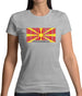 Macedonia Barcode Style Flag Womens T-Shirt