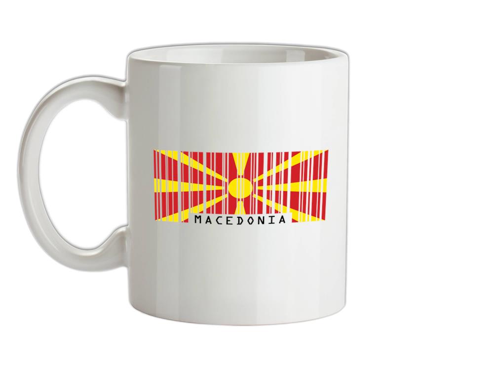 Macedonia Barcode Style Flag Ceramic Mug